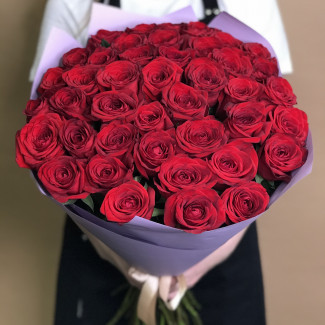 Букет из 41 красной розы (60см)